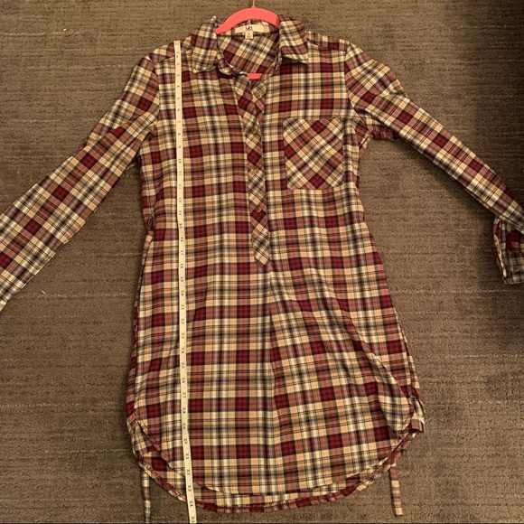 Plaid shirt dress. - Picture 6 of 8